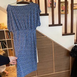 size 6 Ann Taylor Blue floral print dress